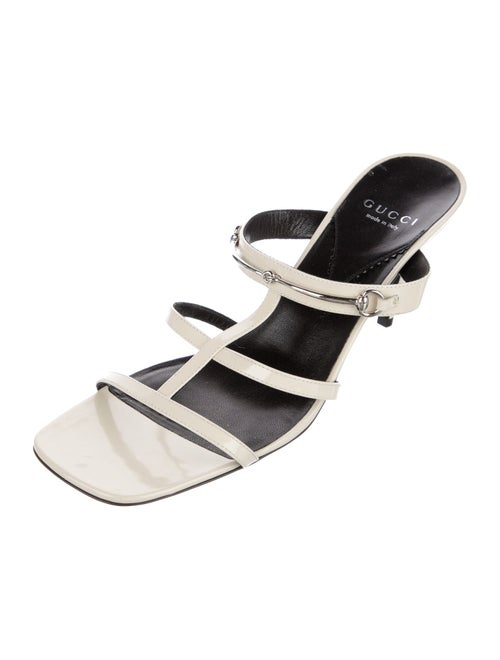 Gucci Horsebit Accent Patent Leather Slides