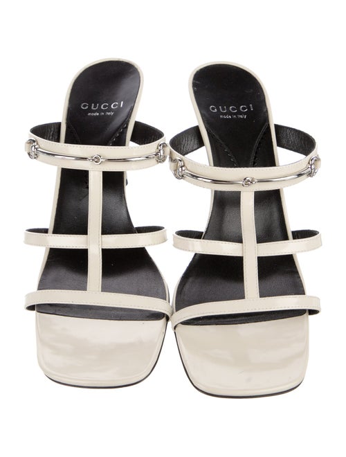 Gucci Horsebit Accent Patent Leather Slides