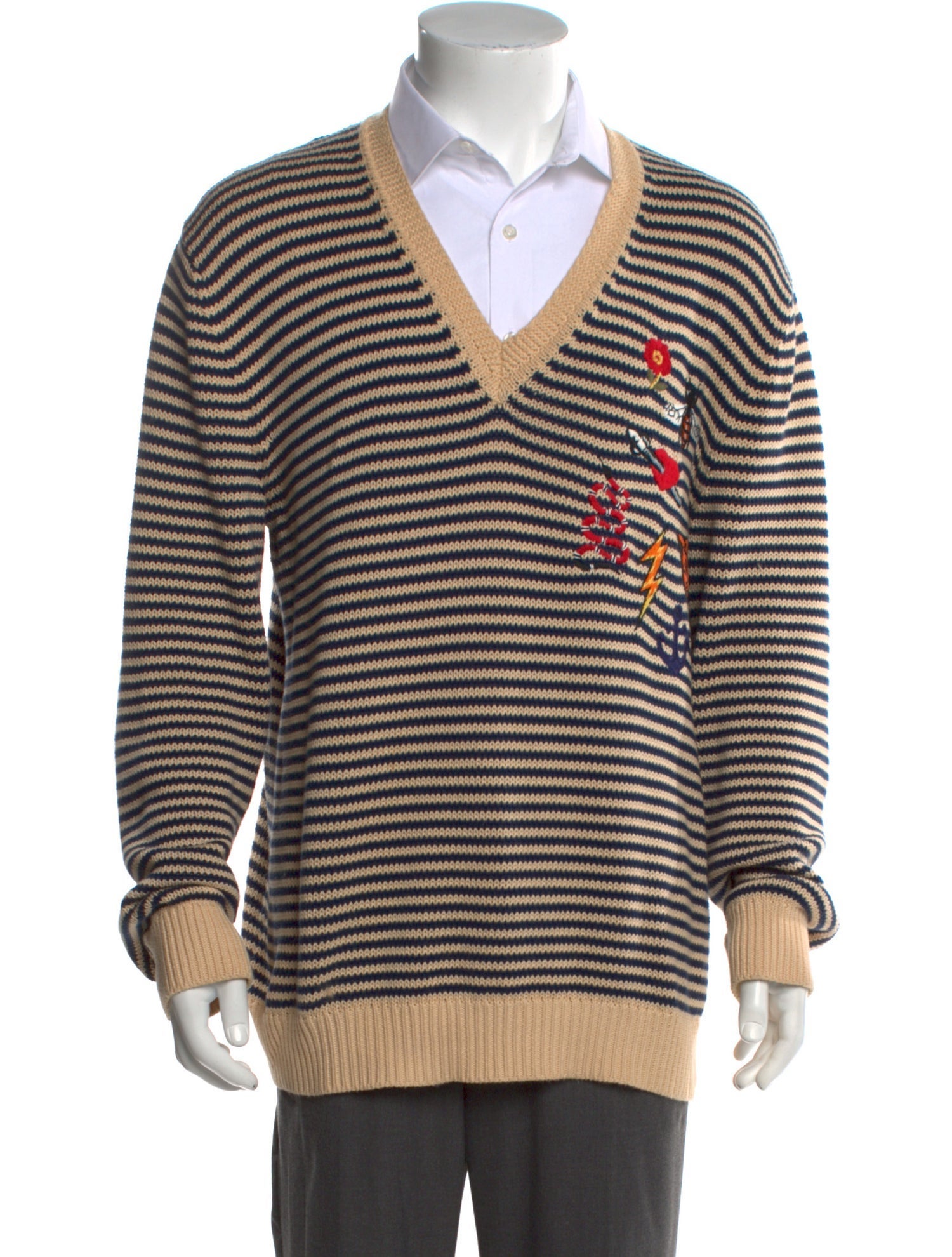 Gucci Kingsnake Striped Pullover