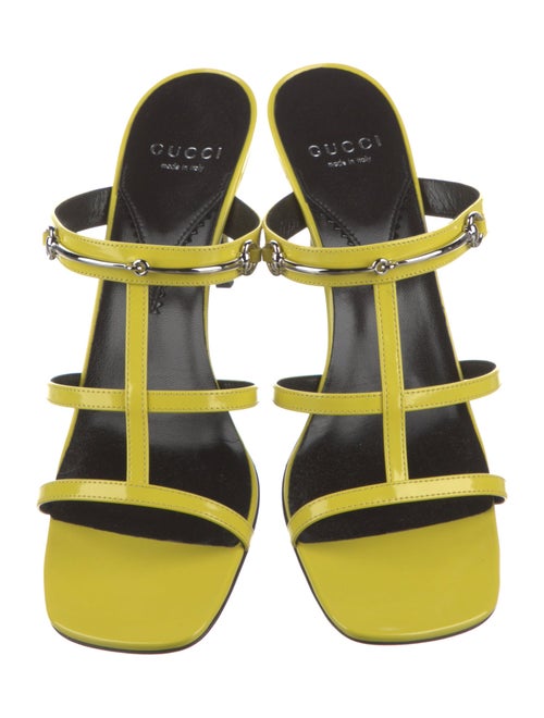 Gucci Patent Leather Printed Slides