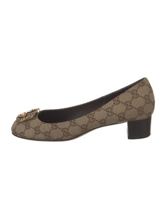 Gucci Canvas Printed Pumps