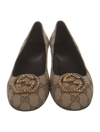 Gucci Canvas Printed Pumps