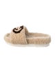Gucci Interlocking G Logo Shearling Slides