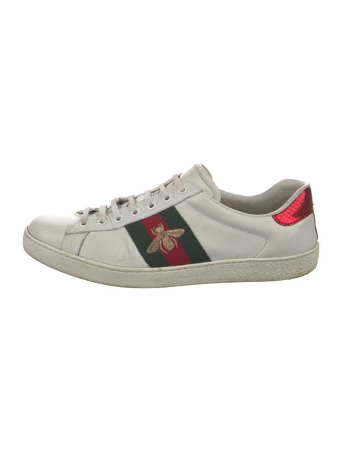 Gucci Web Accent Leather Sneakers