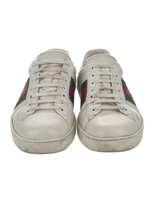 Gucci Web Accent Leather Sneakers