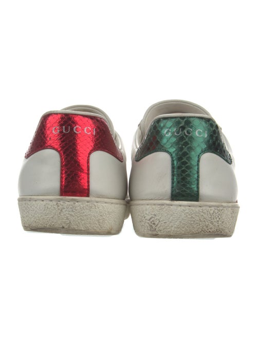 Gucci Web Accent Leather Sneakers