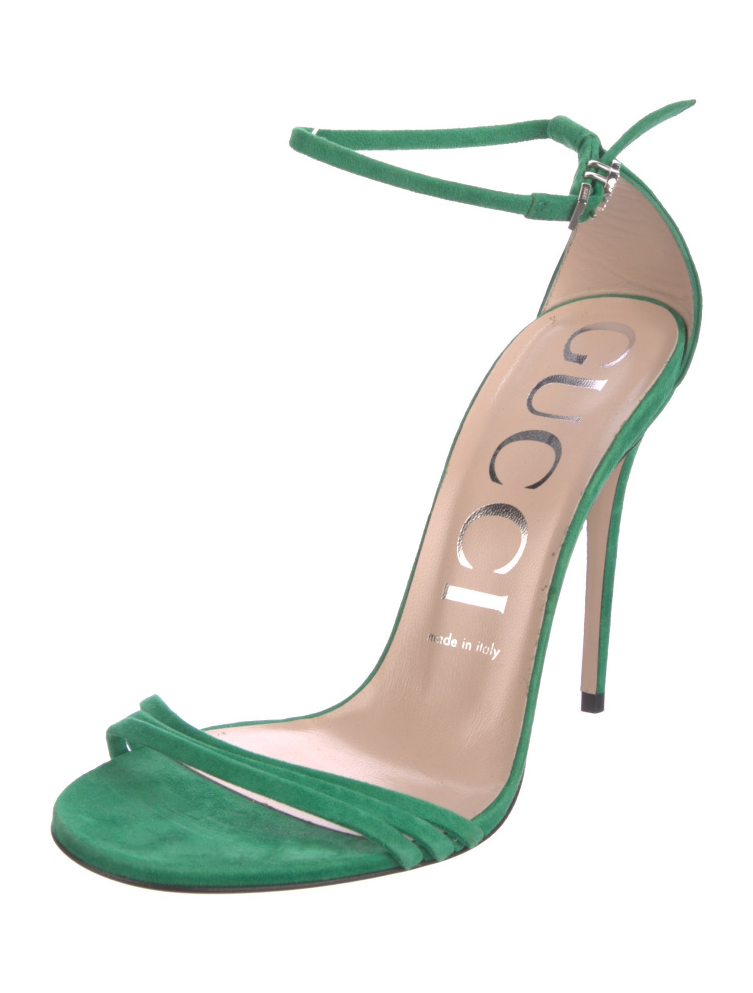 Gucci Double G Logo Suede Sandals