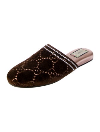 Gucci Velvet Printed Mules