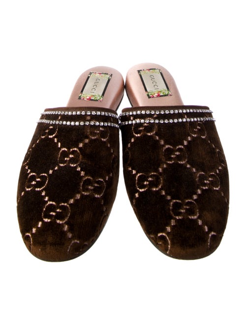 Gucci Velvet Printed Mules