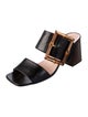 Gucci Bamboo Accent Leather Slides