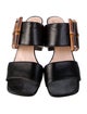 Gucci Bamboo Accent Leather Slides