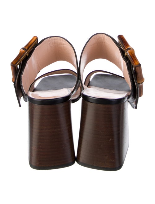 Gucci Bamboo Accent Leather Slides