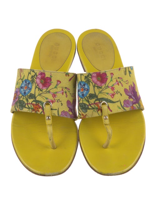 Gucci Canvas Floral Print Slides