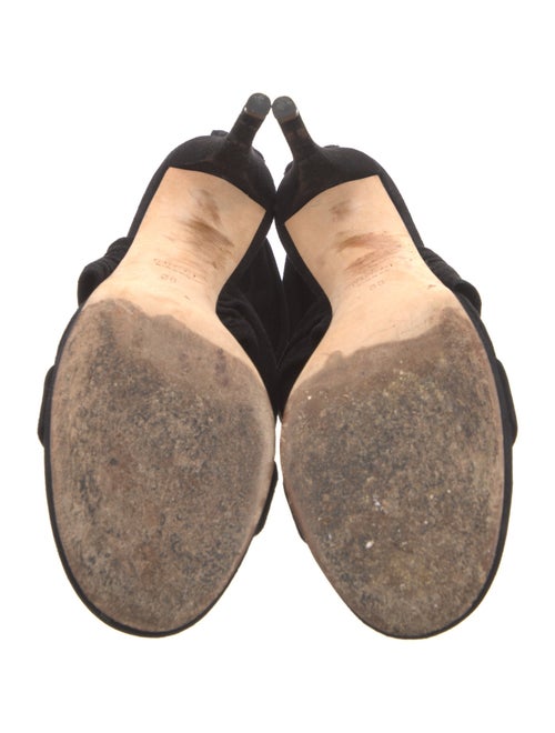 Gucci Suede Leather Trim Embellishment Sandals