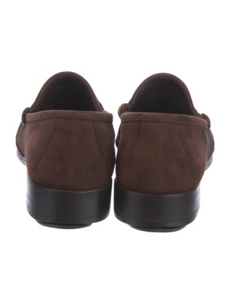 Gucci Horsebit Accent Suede Loafers