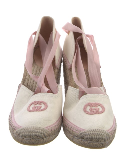 Gucci Interlocking G Logo Canvas D'Orsay Pumps