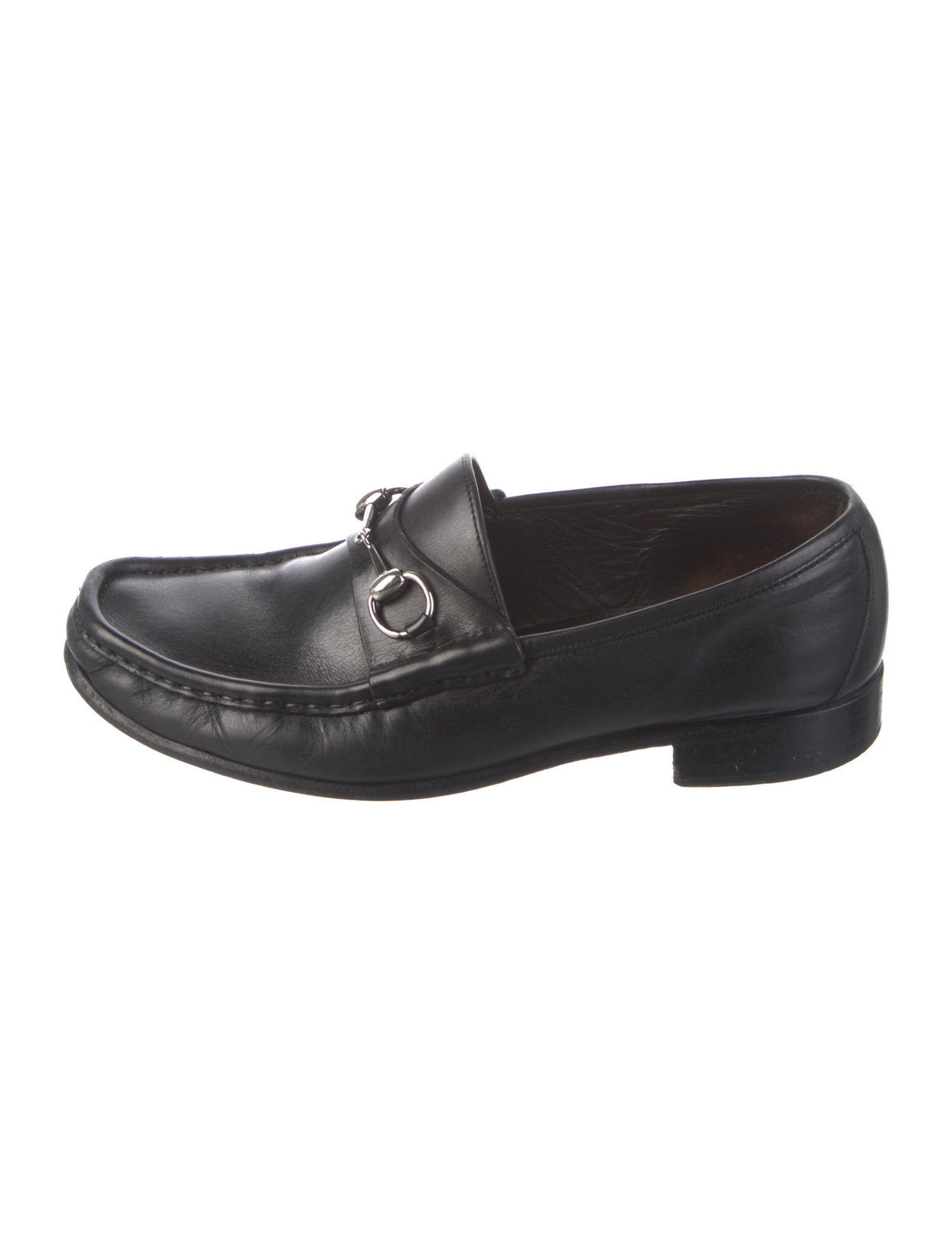 Gucci Horsebit Accent Leather Dress Loafers