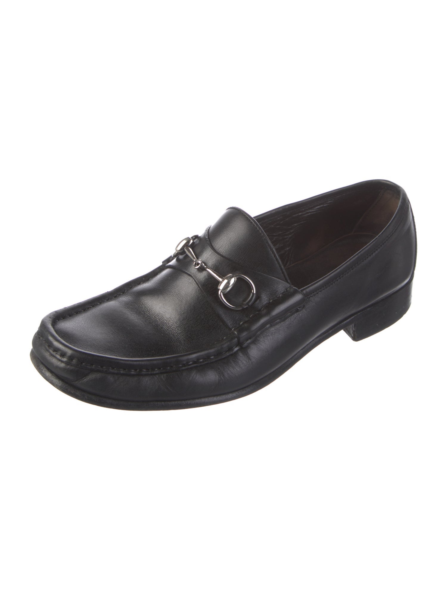 Gucci Horsebit Accent Leather Dress Loafers