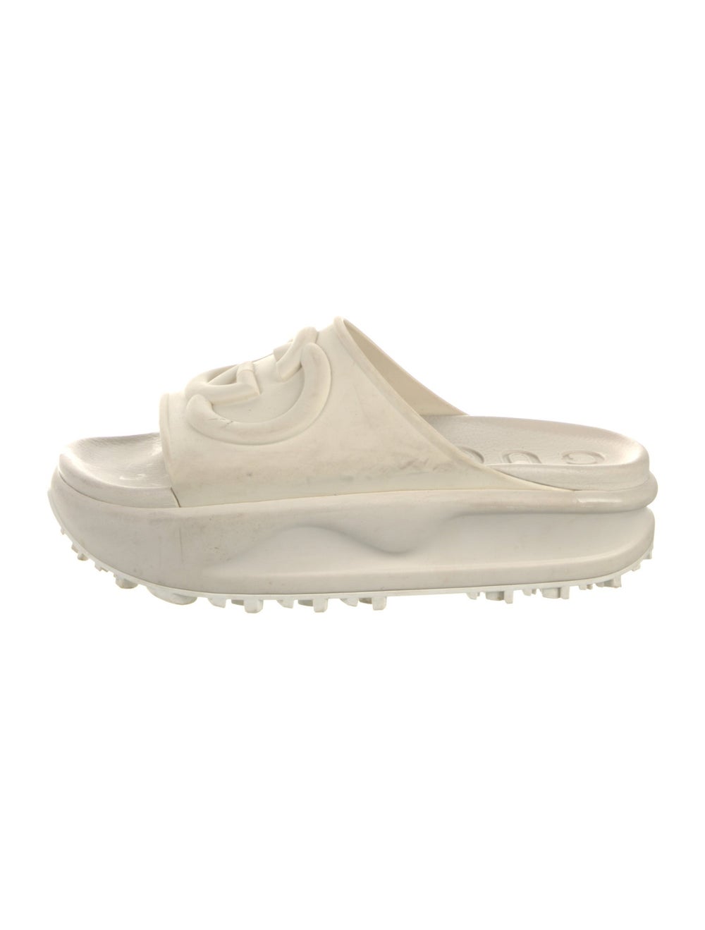Gucci Rubber Slides Neutrals Platform - image 1