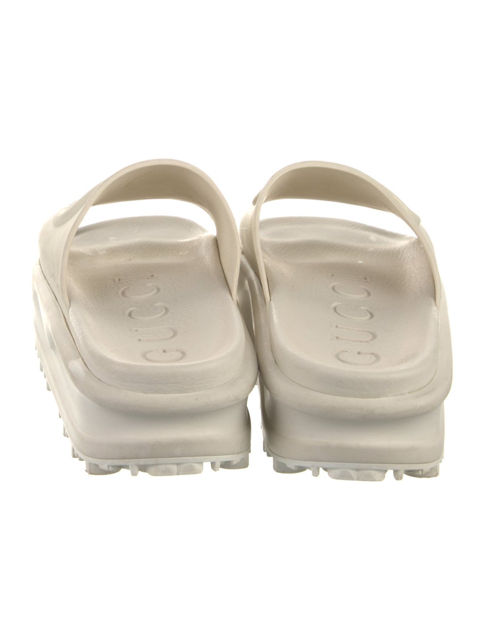 Gucci Rubber Slides Neutrals Platform - image 4