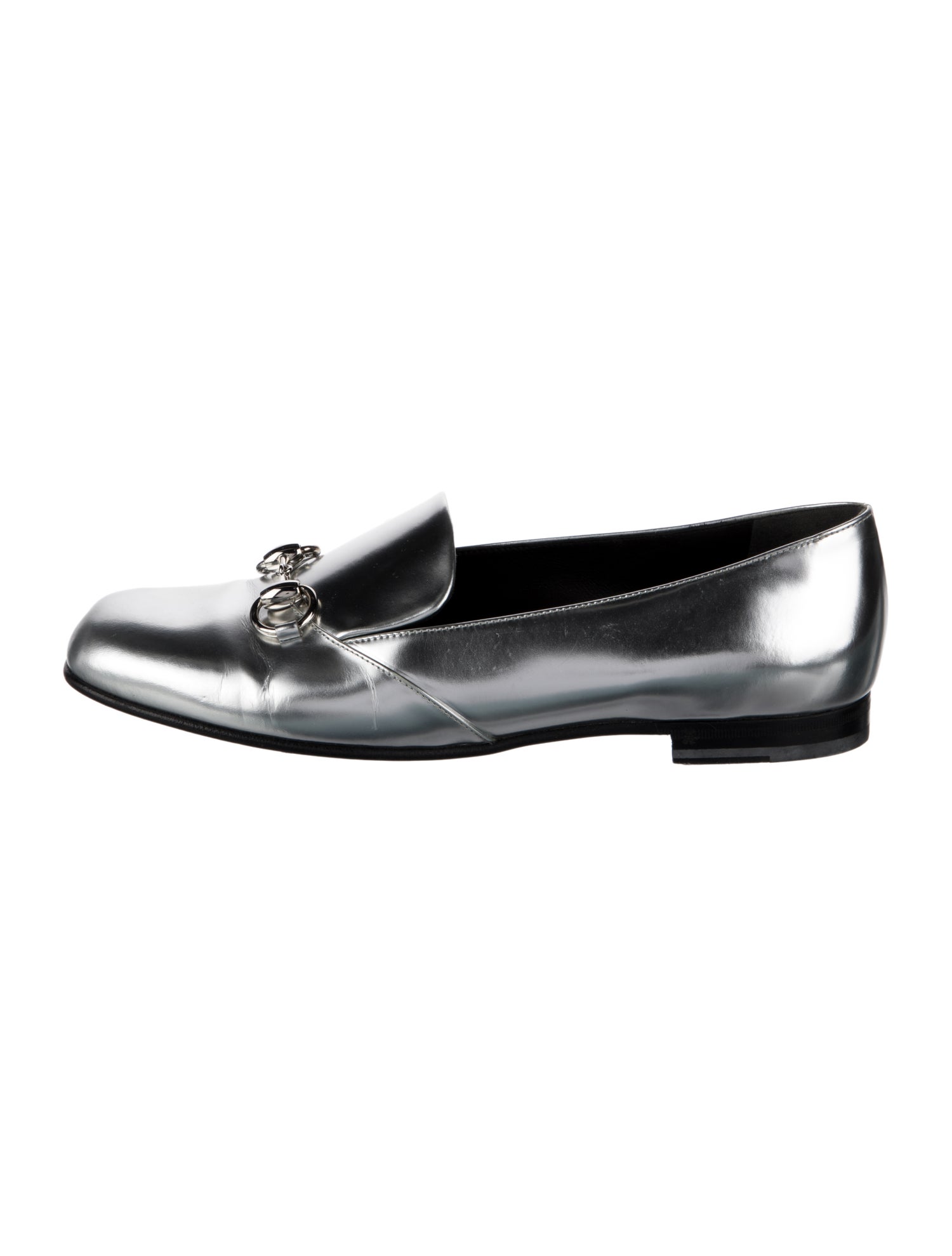 Gucci Horsebit Accent Patent Leather Loafers