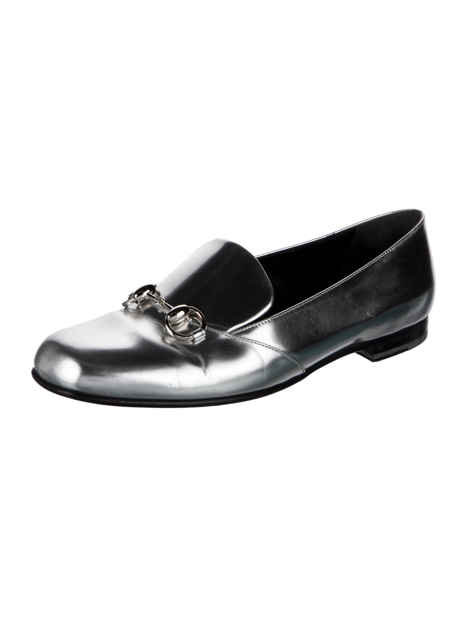 Gucci Horsebit Accent Patent Leather Loafers