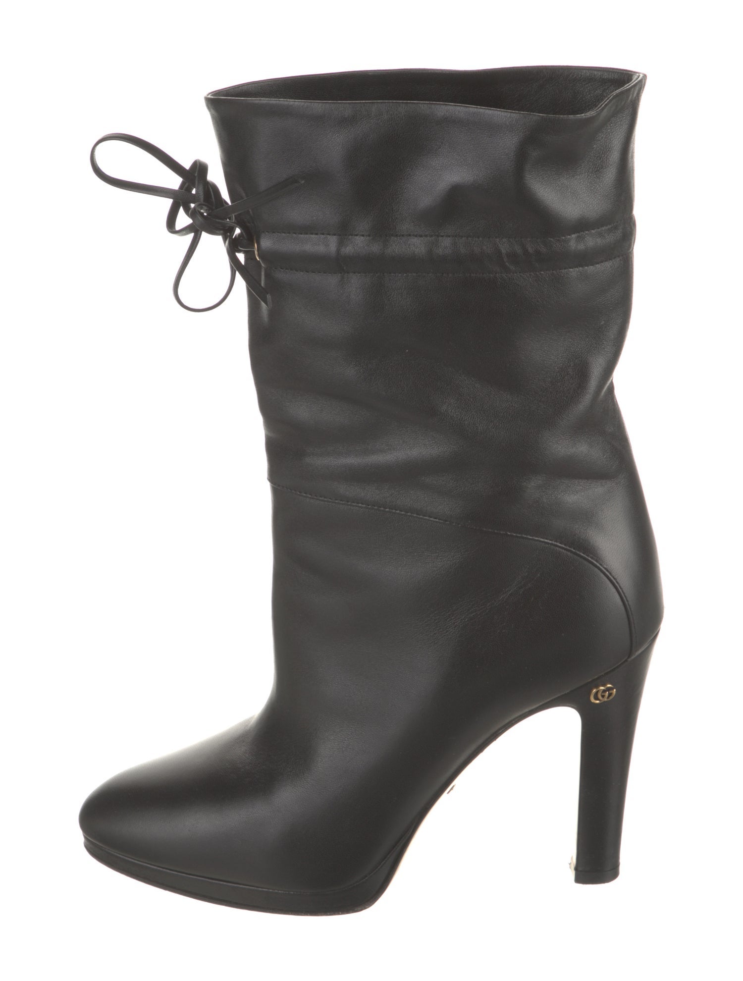 Gucci Leather Lace-Up Boots