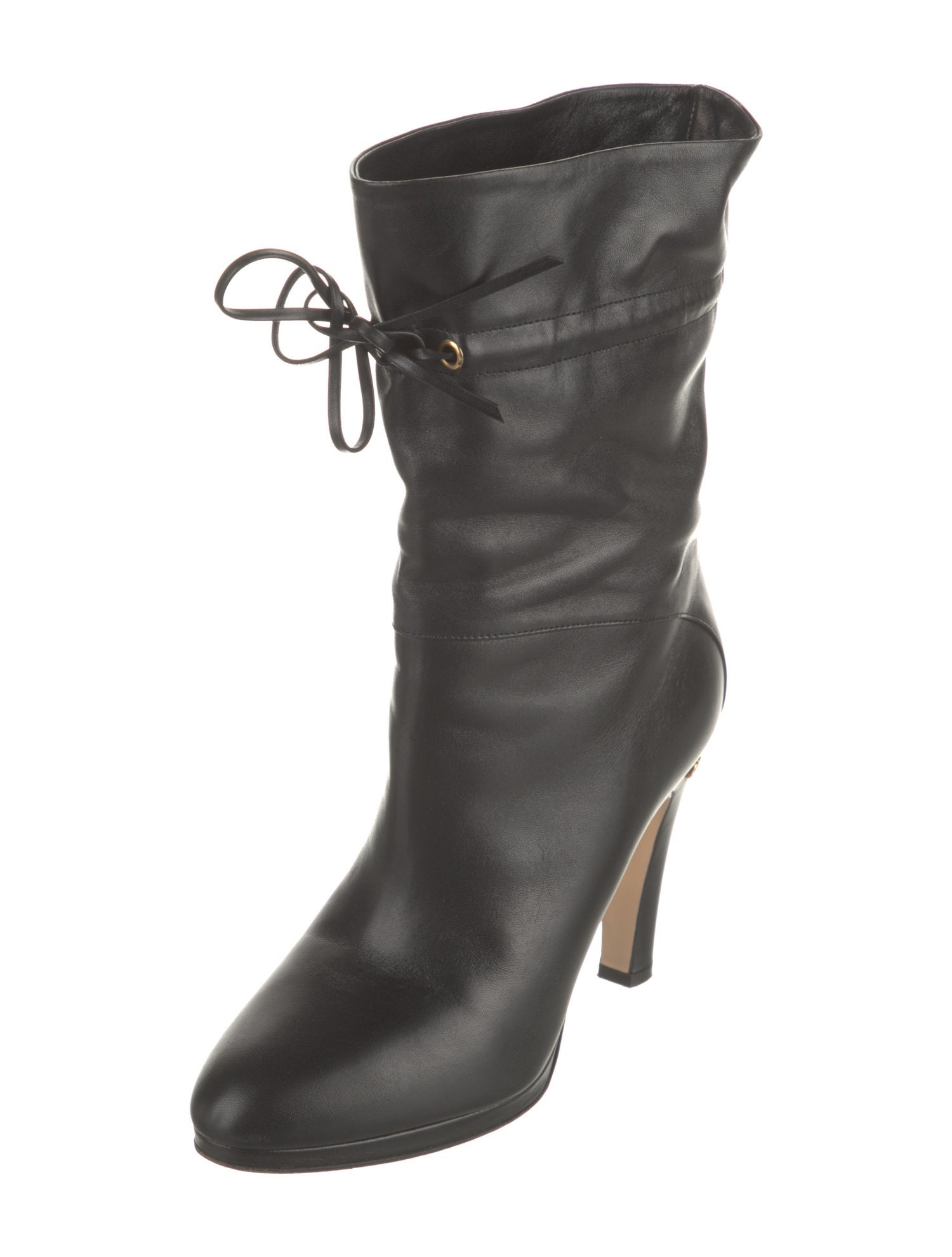 Gucci Leather Lace-Up Boots