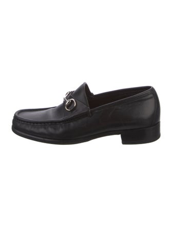 Gucci Horsebit Accent Leather Loafers