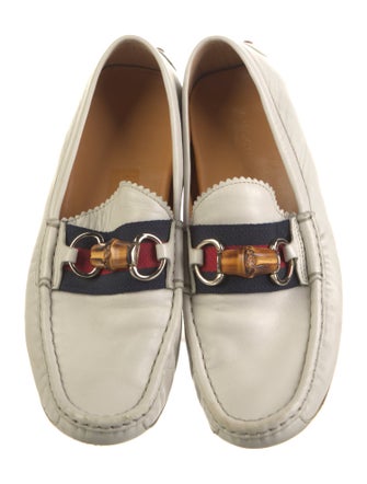 Gucci Web Accent Leather Drivers