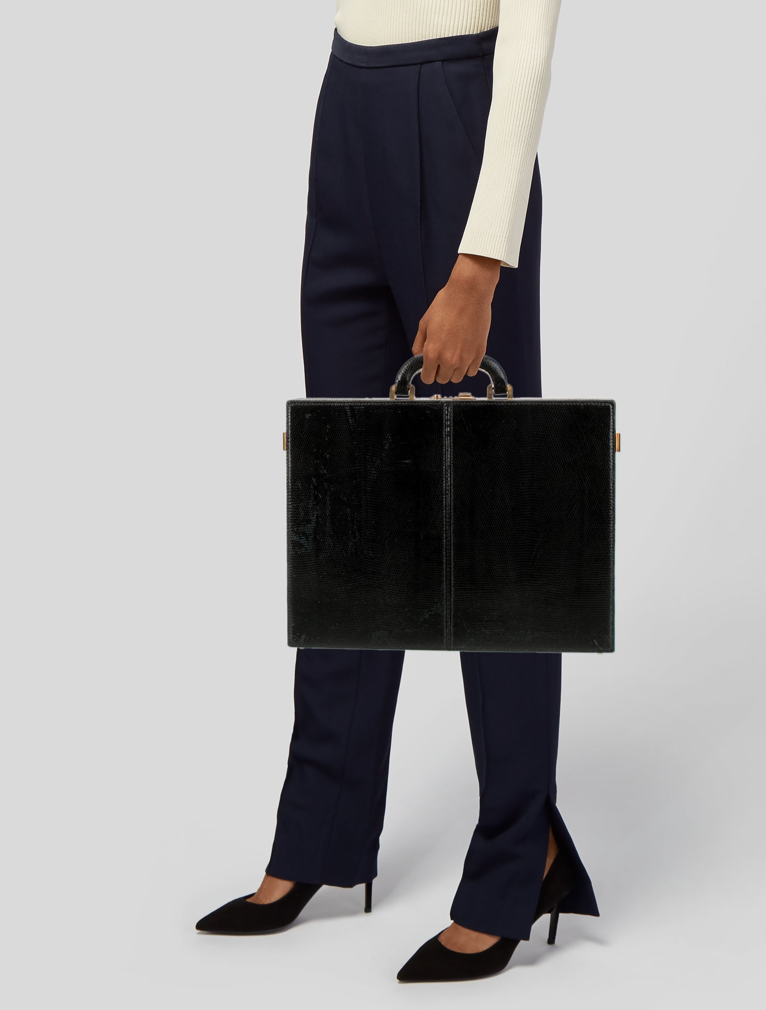 Gucci Lizard Briefcase Vintage