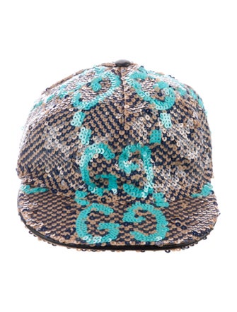 Gucci Sequins Pattern Print Baseball Cap