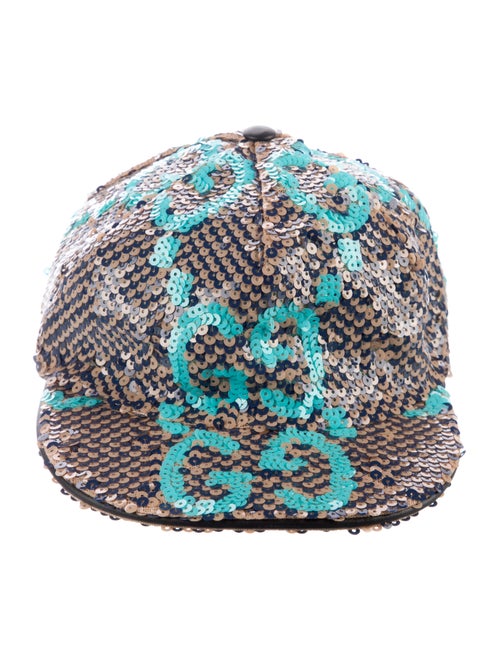 Gucci Sequins Pattern Print Baseball Cap