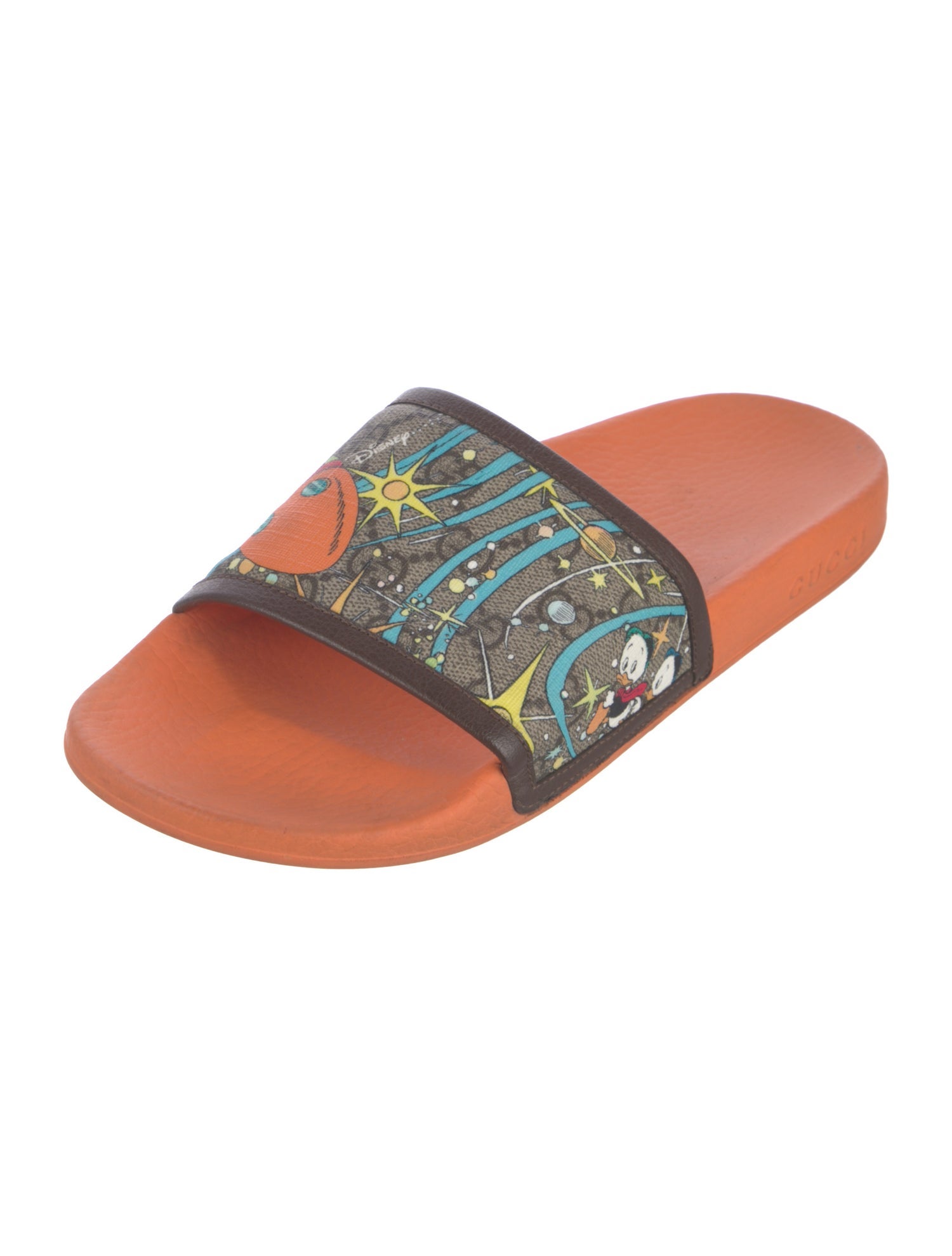 Gucci Leather Printed Slides