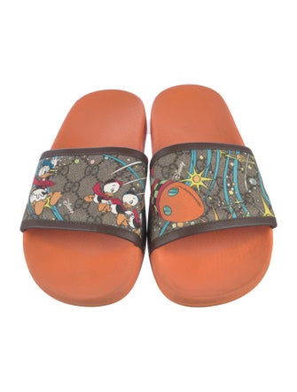 Gucci Leather Printed Slides