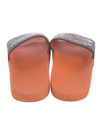 Gucci Leather Printed Slides