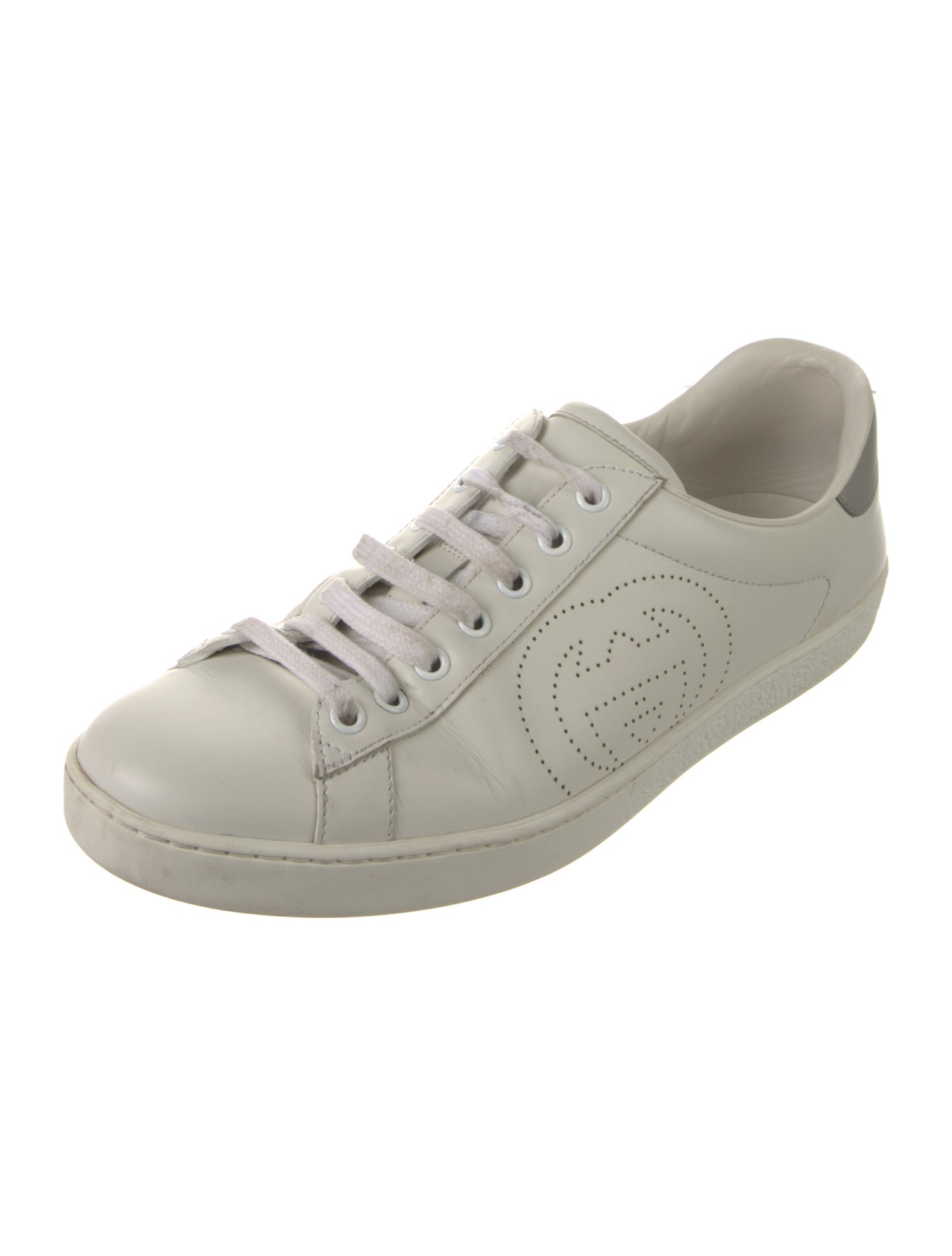 Gucci Interlocking G Logo Leather Sneakers