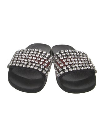 Gucci Web Accent Leather Slides