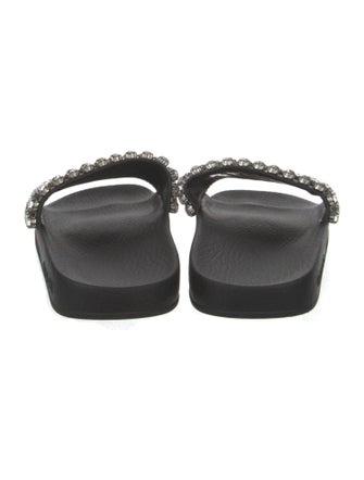 Gucci Web Accent Leather Slides