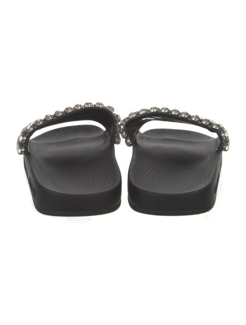 Gucci Web Accent Leather Slides