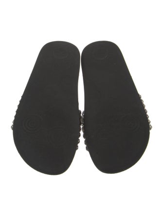 Gucci Web Accent Leather Slides