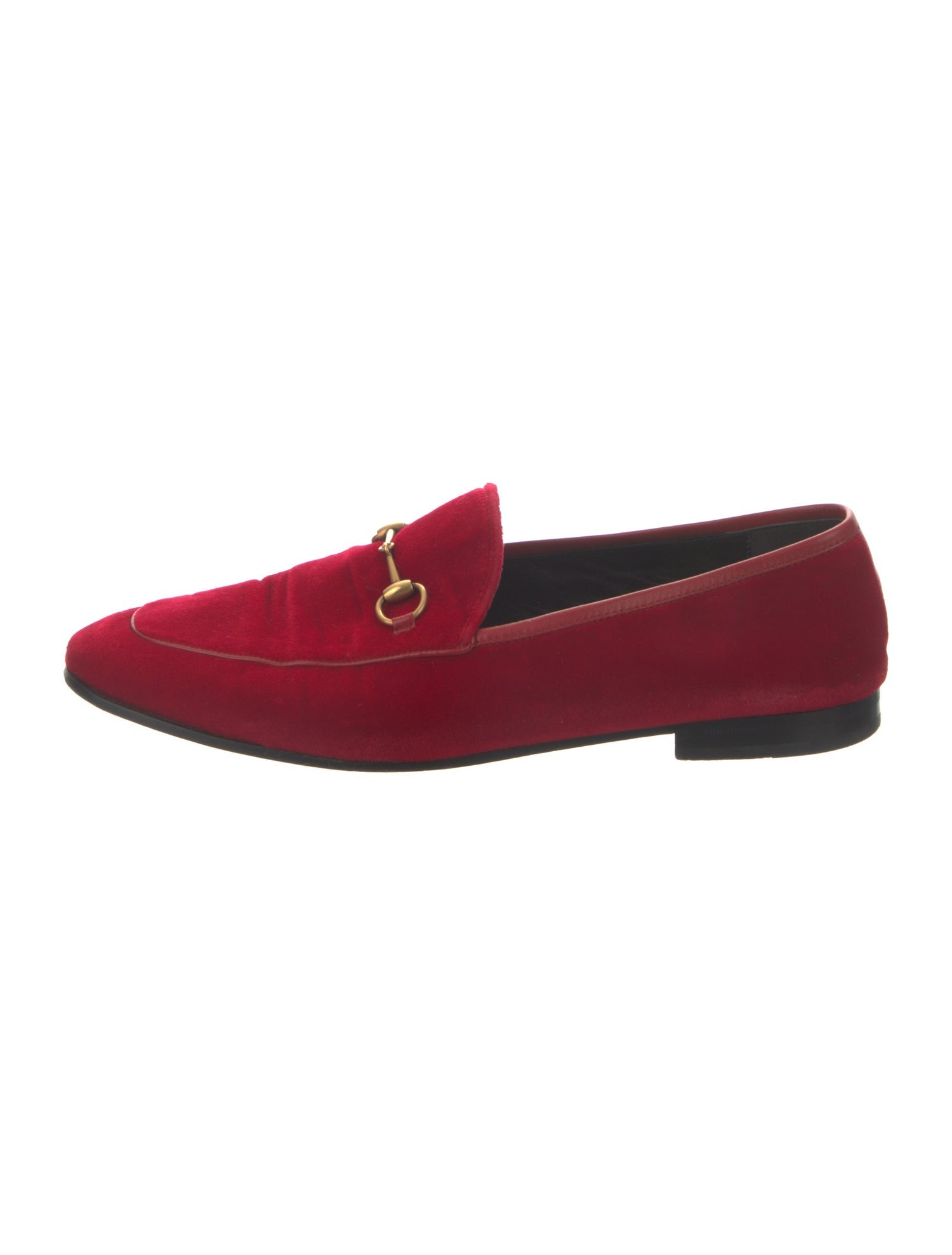 Gucci Horsebit Accent Velvet Loafers