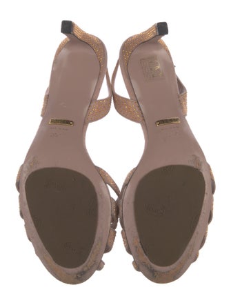 Gucci Suede Studded Accents Slingback Sandals
