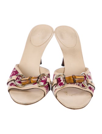 Gucci Canvas Floral Print Slides