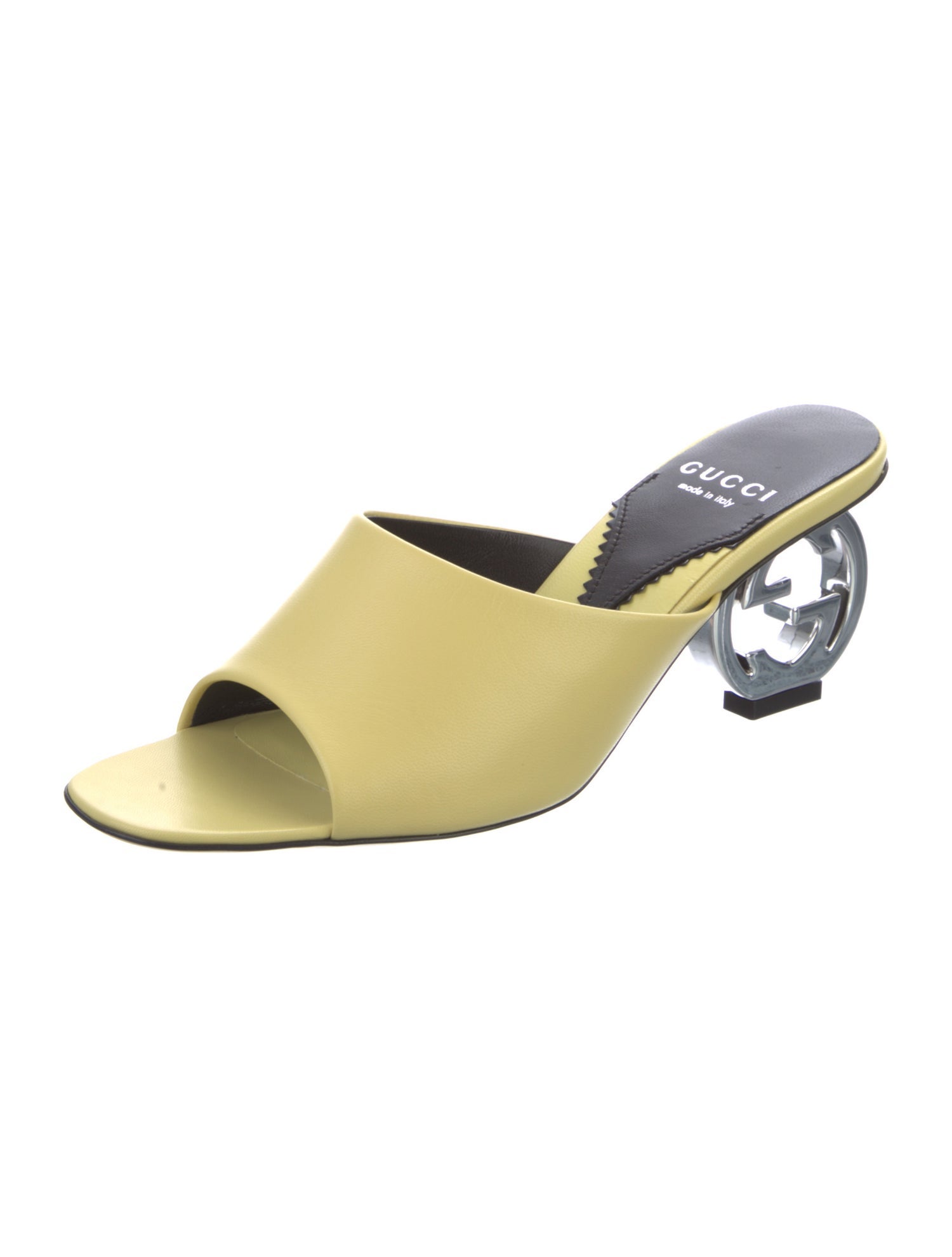 Gucci Interlocking G Logo Leather Slides w/ Tags