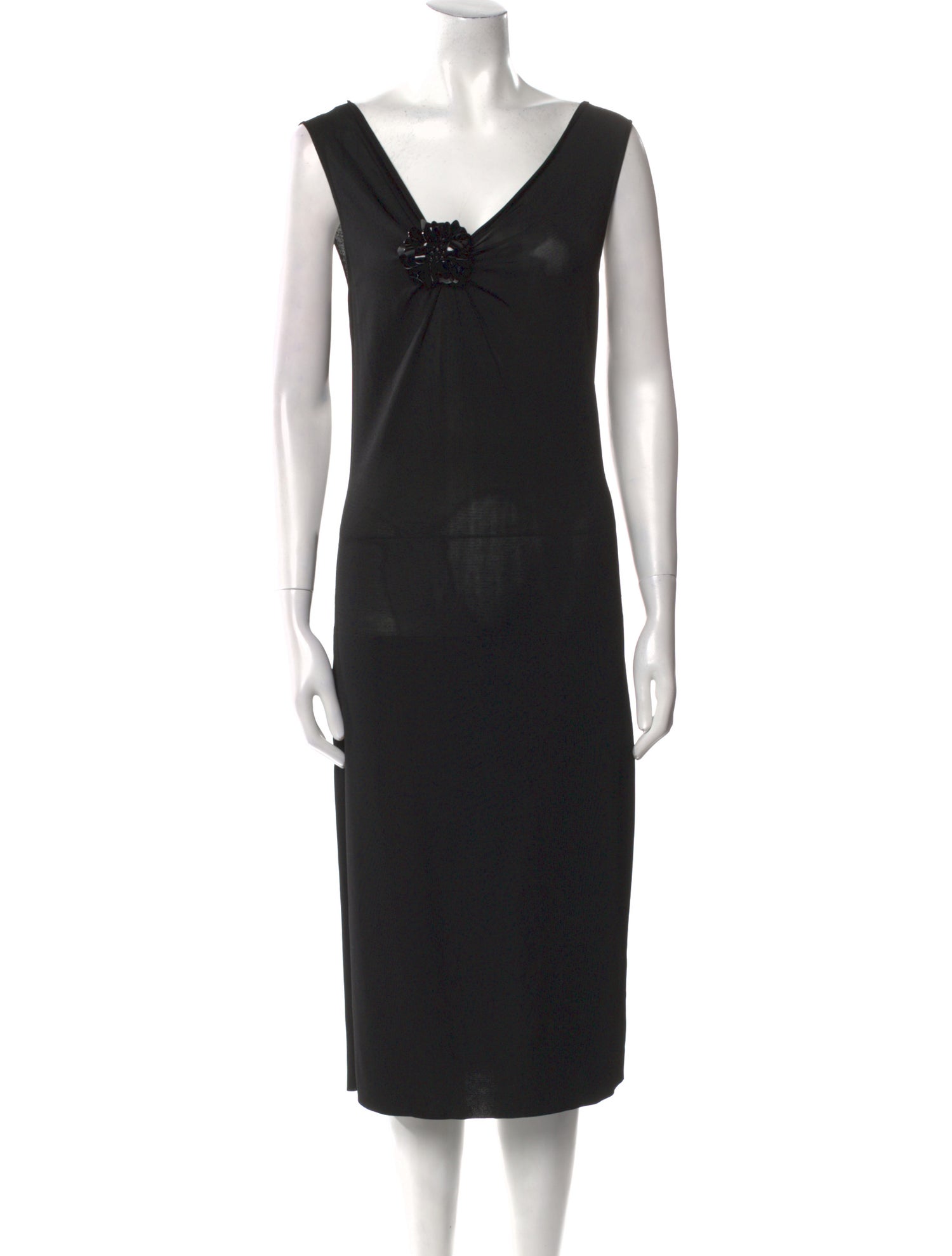 Gucci Plunge Neckline Midi Length Dress