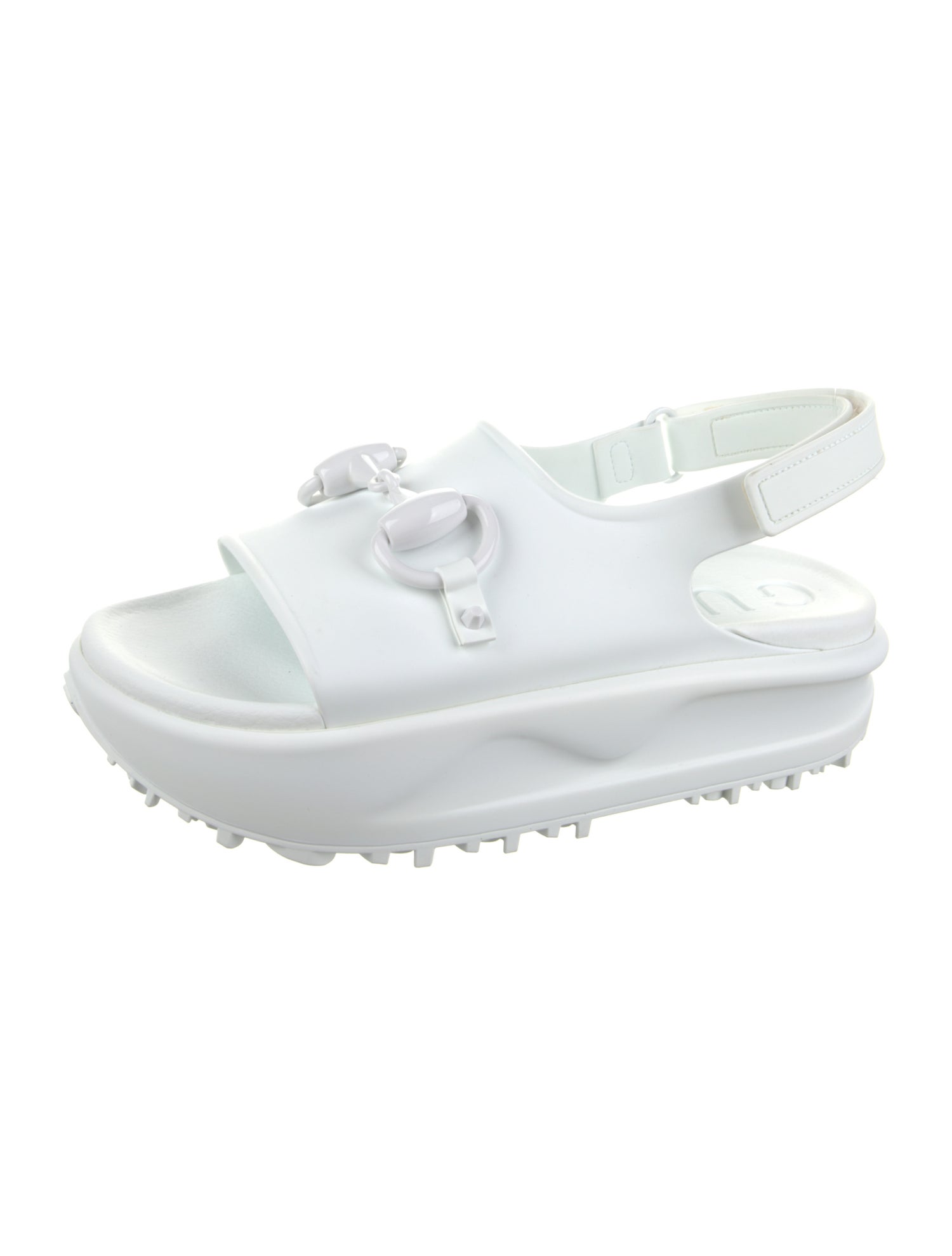 Gucci Rubber Slingback Sandals