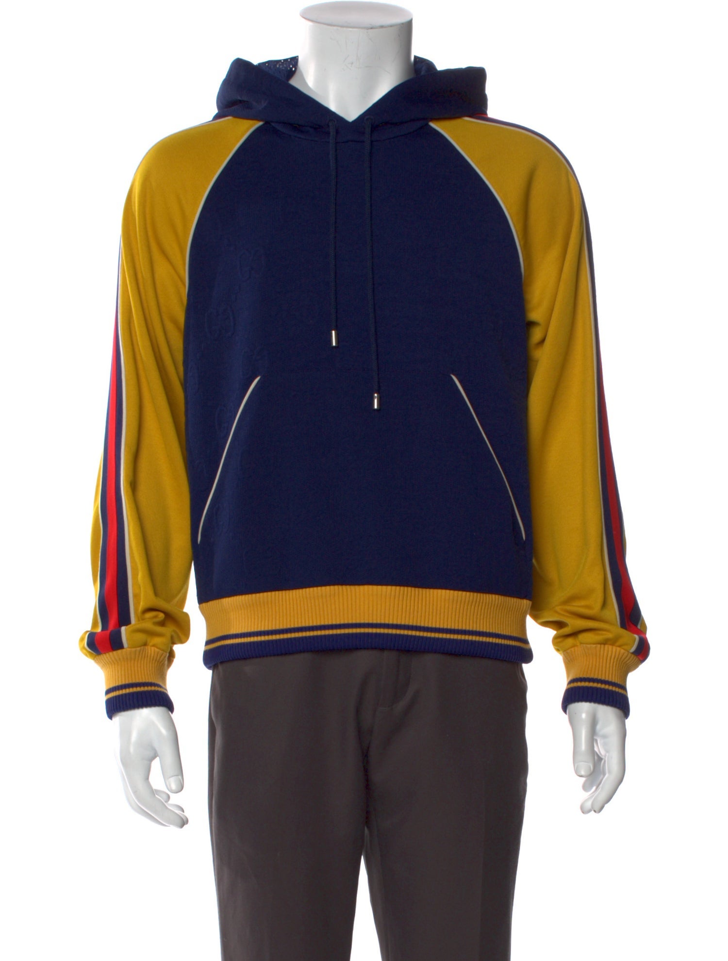 Gucci Jumbo GG Colorblock Pattern Hoodie