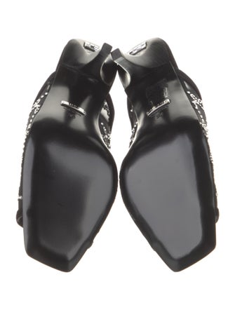 Gucci Suede Crystal Embellishments Mules