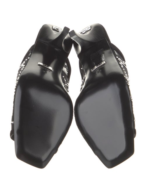 Gucci Suede Crystal Embellishments Mules